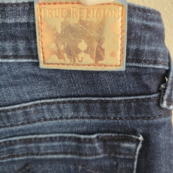 True Religion Youth Girls Casey Skinny Leg Dark Wash Denim Jeans Pants Size 12 - Picture 6 of 11